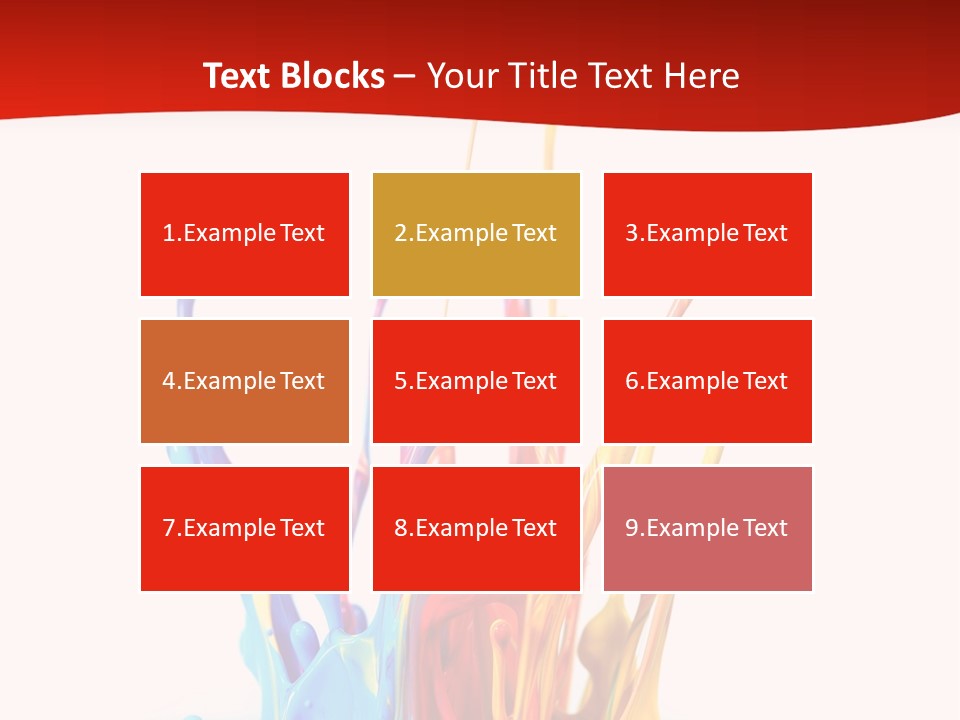 A Colorful Splash Of Paint On A White Background PowerPoint Template