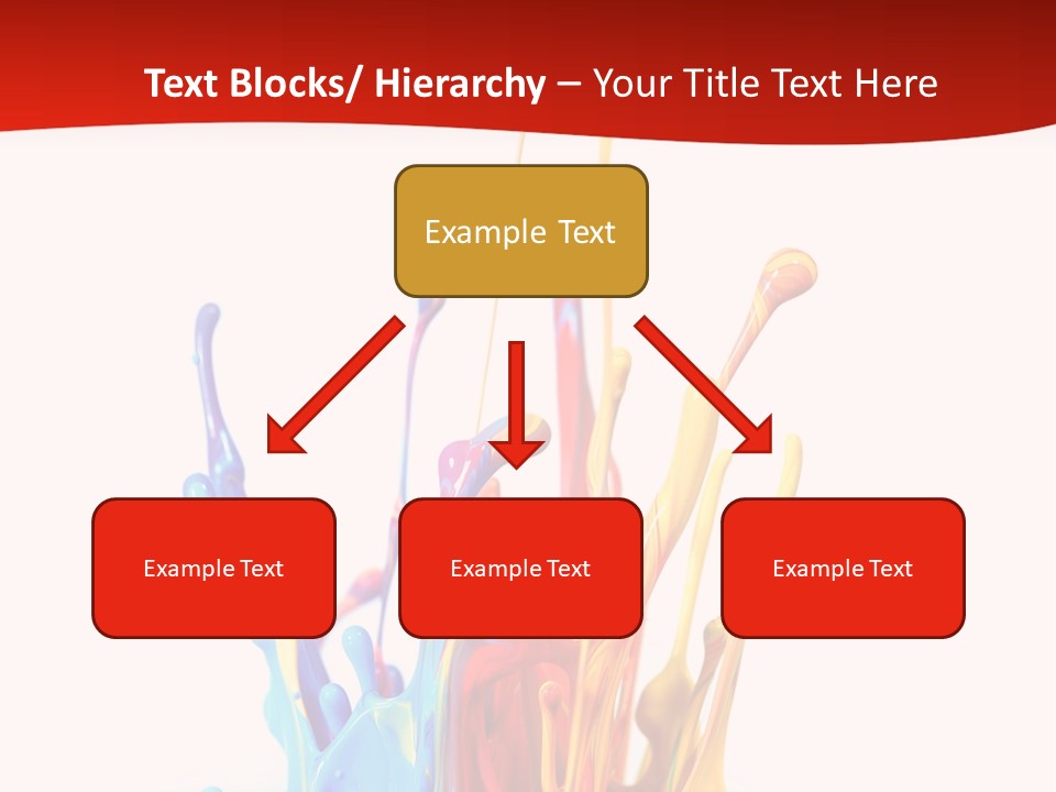 A Colorful Splash Of Paint On A White Background PowerPoint Template