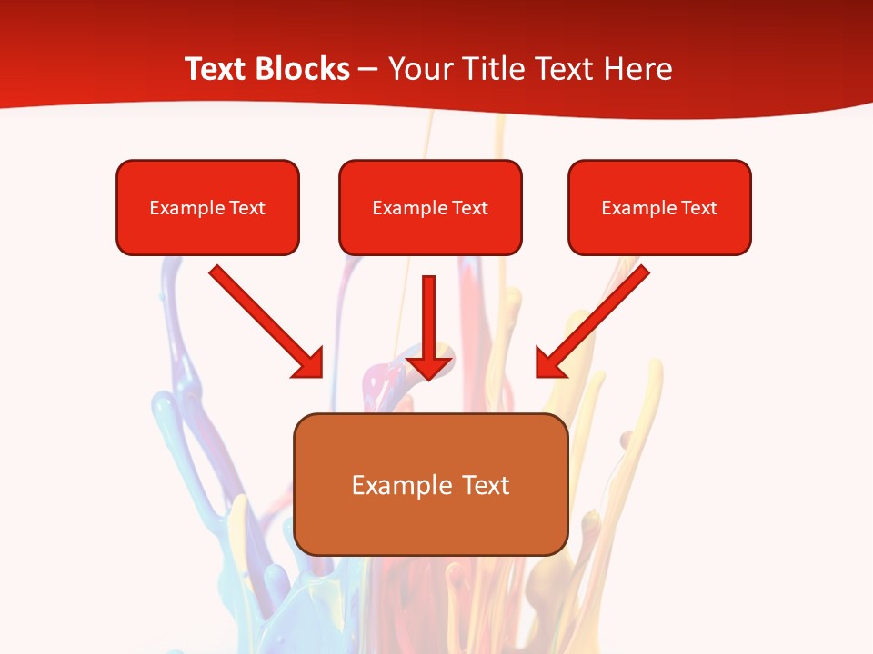 A Colorful Splash Of Paint On A White Background PowerPoint Template