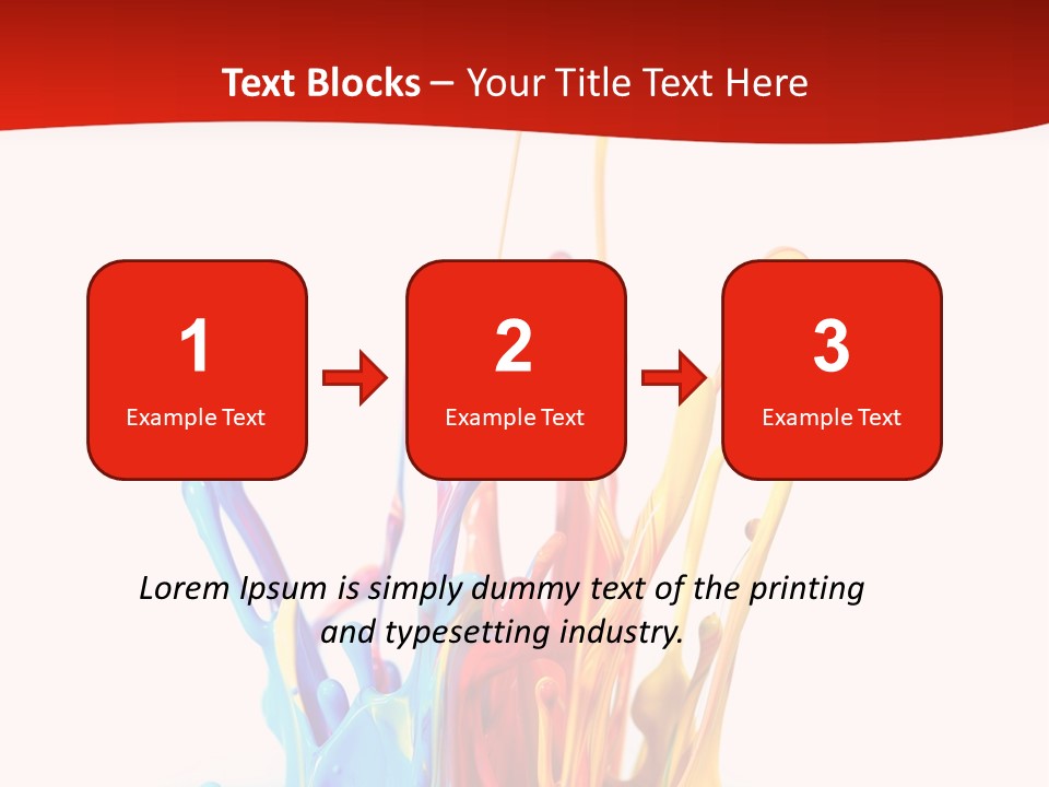 A Colorful Splash Of Paint On A White Background PowerPoint Template