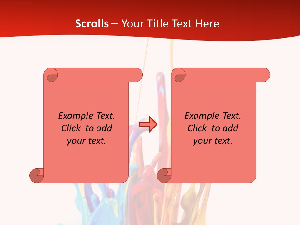 A Colorful Splash Of Paint On A White Background PowerPoint Template