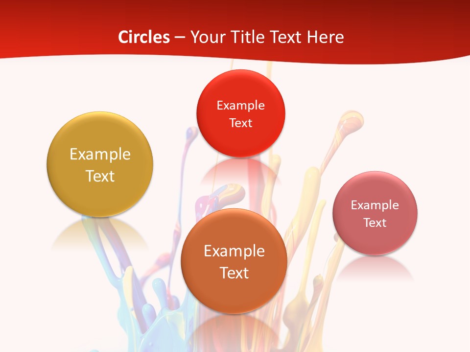 A Colorful Splash Of Paint On A White Background PowerPoint Template