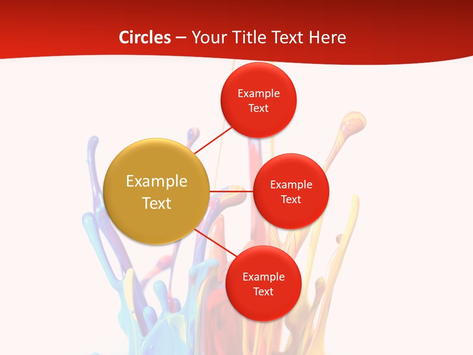 A Colorful Splash Of Paint On A White Background PowerPoint Template