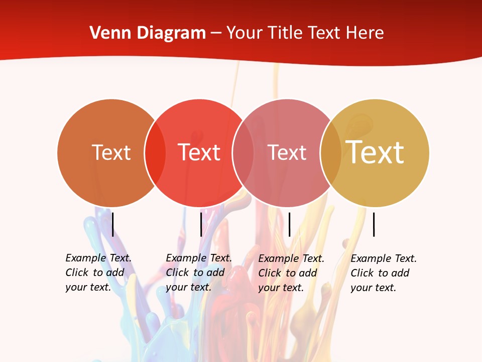 A Colorful Splash Of Paint On A White Background PowerPoint Template