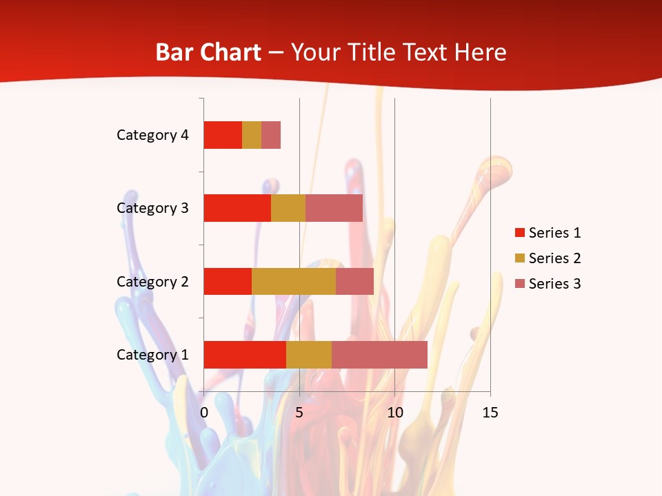 A Colorful Splash Of Paint On A White Background PowerPoint Template