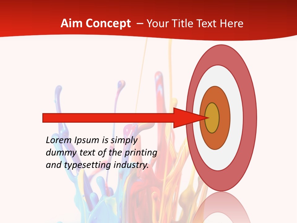 A Colorful Splash Of Paint On A White Background PowerPoint Template