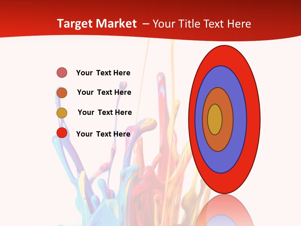 A Colorful Splash Of Paint On A White Background PowerPoint Template