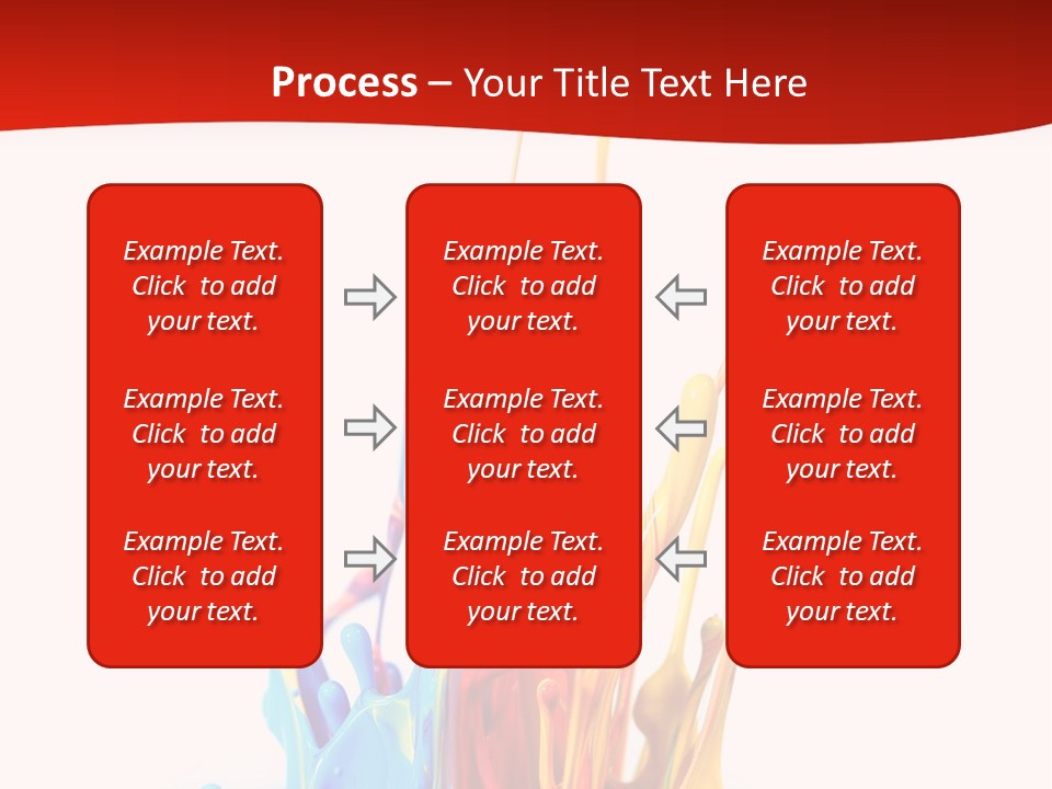 A Colorful Splash Of Paint On A White Background PowerPoint Template
