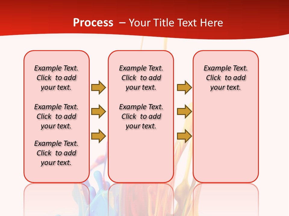 A Colorful Splash Of Paint On A White Background PowerPoint Template