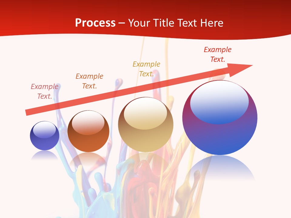 A Colorful Splash Of Paint On A White Background PowerPoint Template