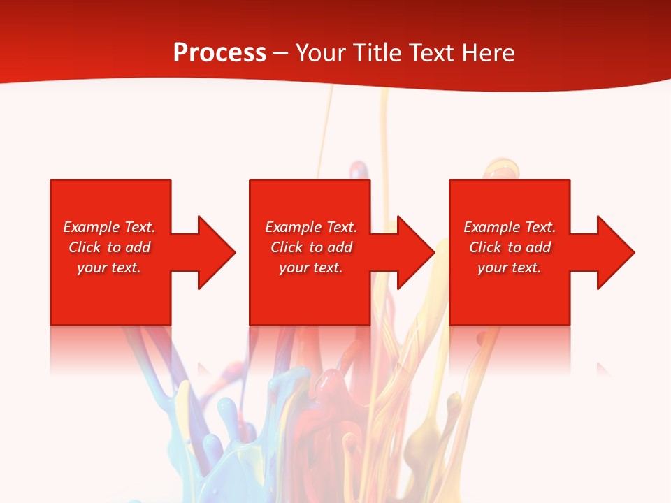 A Colorful Splash Of Paint On A White Background PowerPoint Template