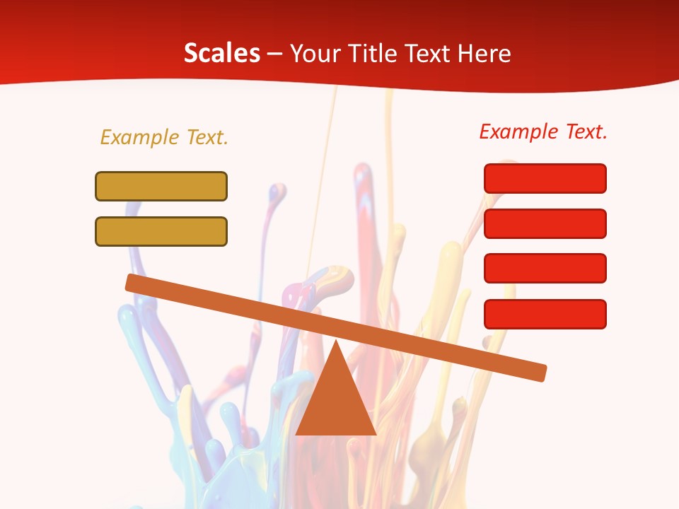 A Colorful Splash Of Paint On A White Background PowerPoint Template