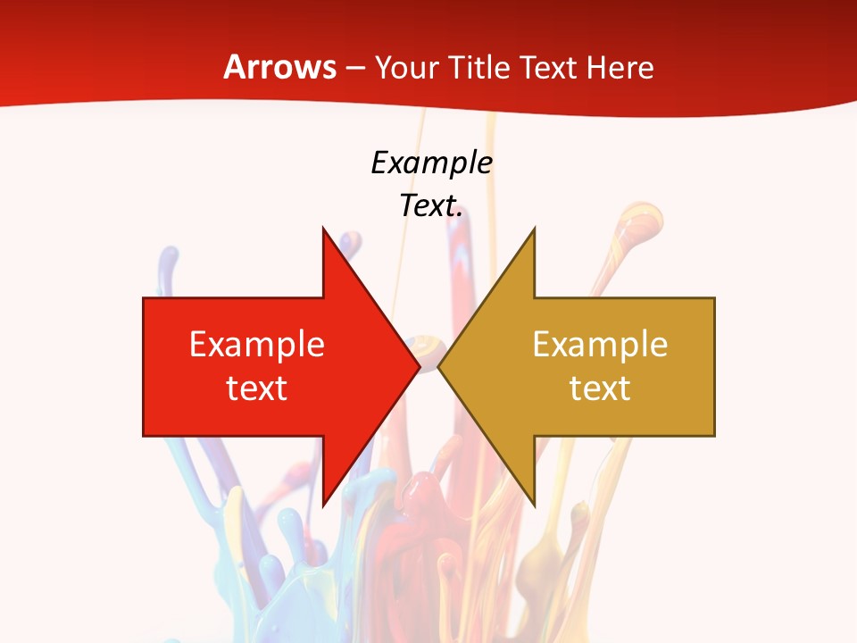 A Colorful Splash Of Paint On A White Background PowerPoint Template