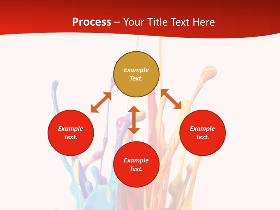 A Colorful Splash Of Paint On A White Background PowerPoint Template