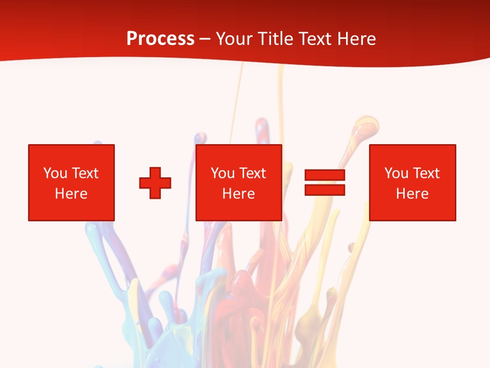 A Colorful Splash Of Paint On A White Background PowerPoint Template