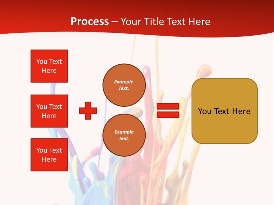 A Colorful Splash Of Paint On A White Background PowerPoint Template