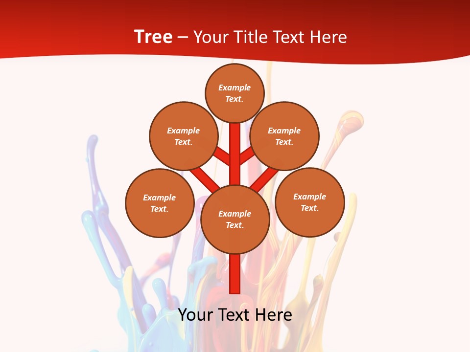 A Colorful Splash Of Paint On A White Background PowerPoint Template