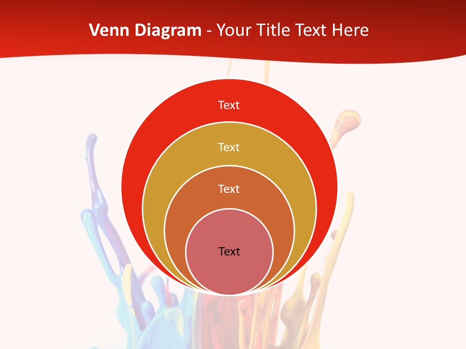 A Colorful Splash Of Paint On A White Background PowerPoint Template