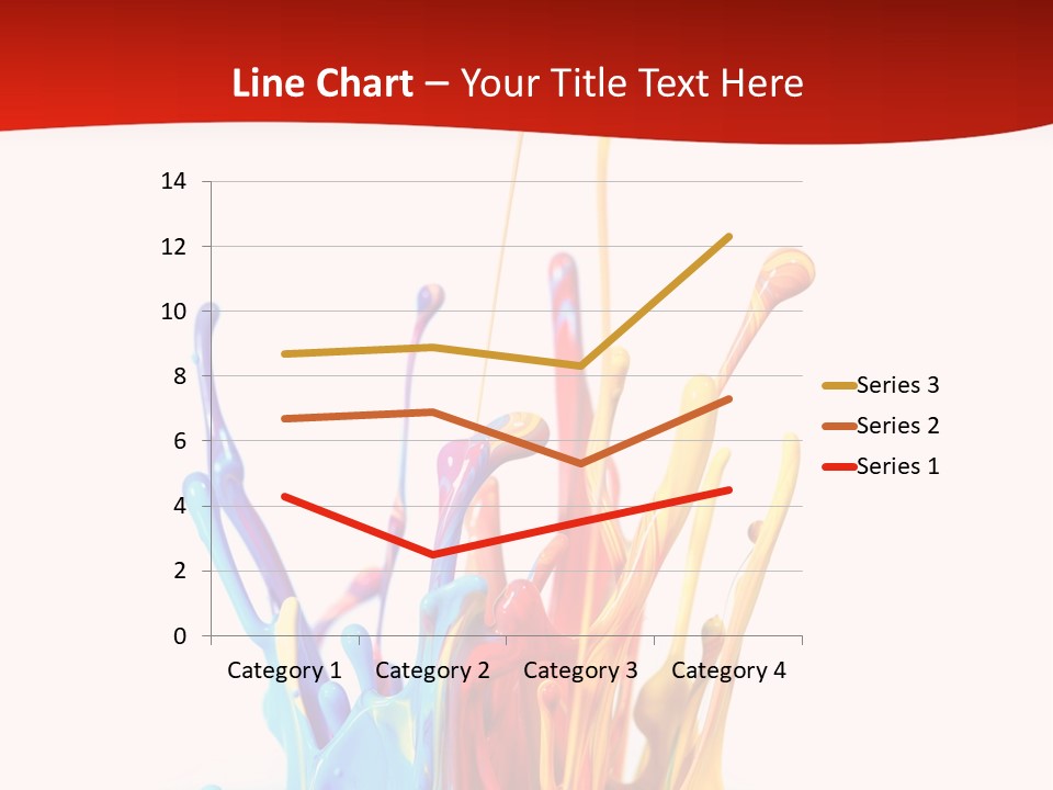 A Colorful Splash Of Paint On A White Background PowerPoint Template