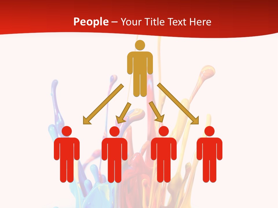 A Colorful Splash Of Paint On A White Background PowerPoint Template