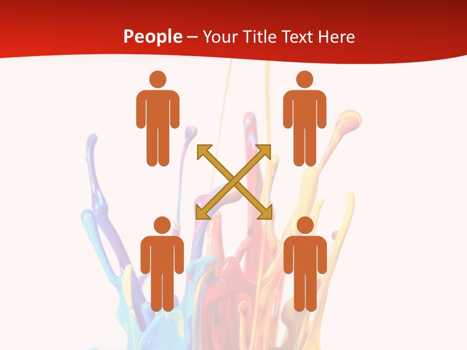 A Colorful Splash Of Paint On A White Background PowerPoint Template