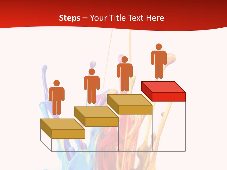 A Colorful Splash Of Paint On A White Background PowerPoint Template