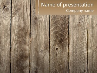 A Wooden Fence With A Brown Background PowerPoint Template