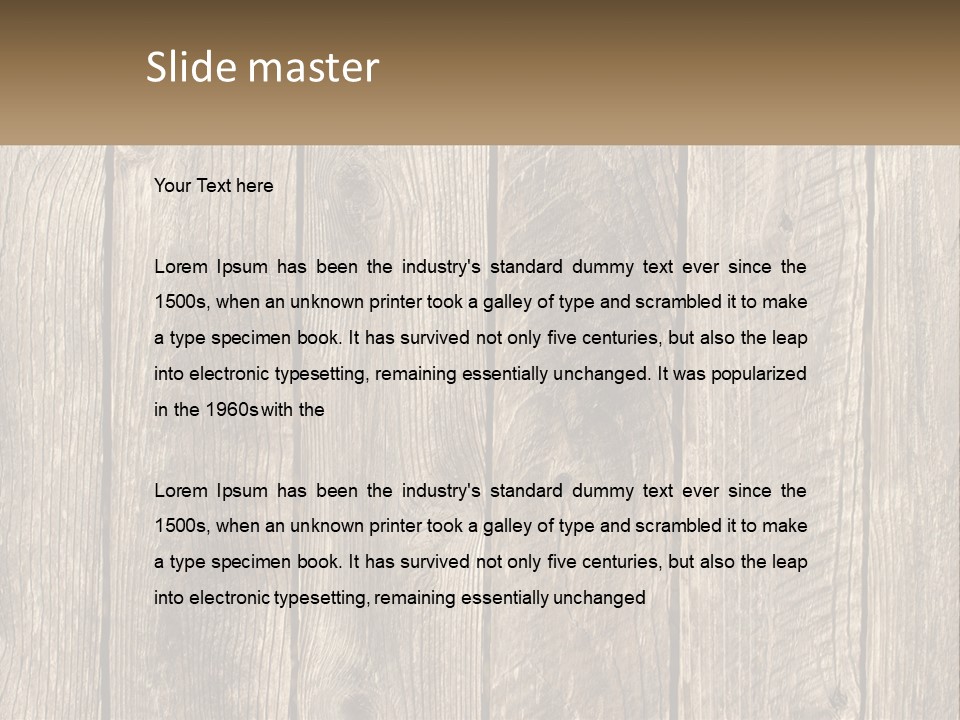 A Wooden Fence With A Brown Background PowerPoint Template