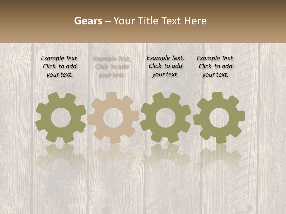 A Wooden Fence With A Brown Background PowerPoint Template