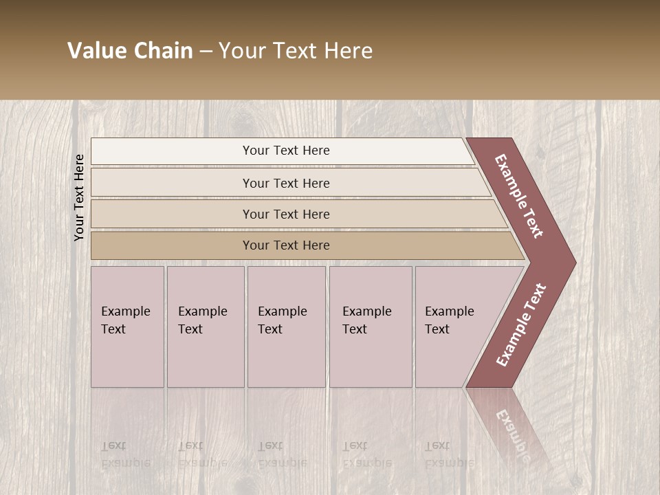 A Wooden Fence With A Brown Background PowerPoint Template