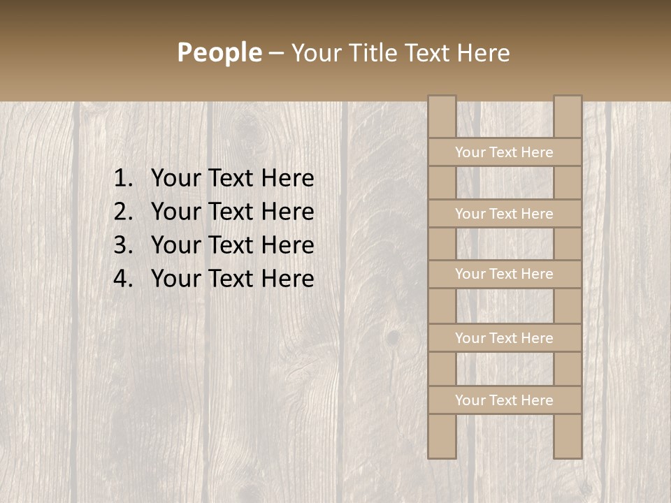 A Wooden Fence With A Brown Background PowerPoint Template