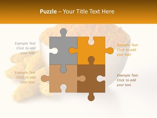 A Metal Bowl Filled With Yellow Powder Next To A Pile Of Yellow Powder PowerPoint Template