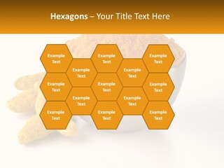A Metal Bowl Filled With Yellow Powder Next To A Pile Of Yellow Powder PowerPoint Template