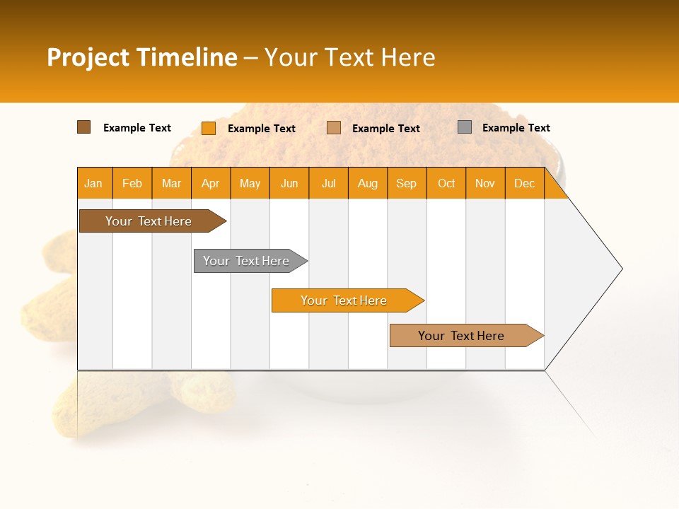 A Metal Bowl Filled With Yellow Powder Next To A Pile Of Yellow Powder PowerPoint Template