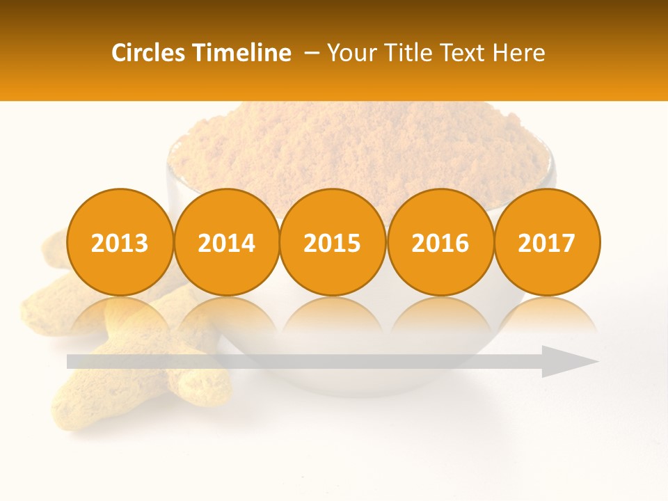 A Metal Bowl Filled With Yellow Powder Next To A Pile Of Yellow Powder PowerPoint Template