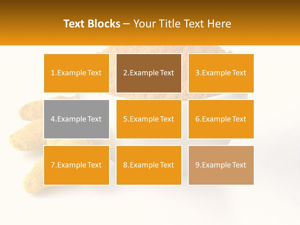 A Metal Bowl Filled With Yellow Powder Next To A Pile Of Yellow Powder PowerPoint Template