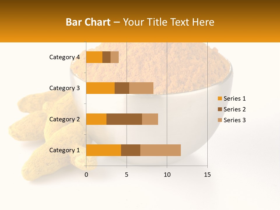 A Metal Bowl Filled With Yellow Powder Next To A Pile Of Yellow Powder PowerPoint Template