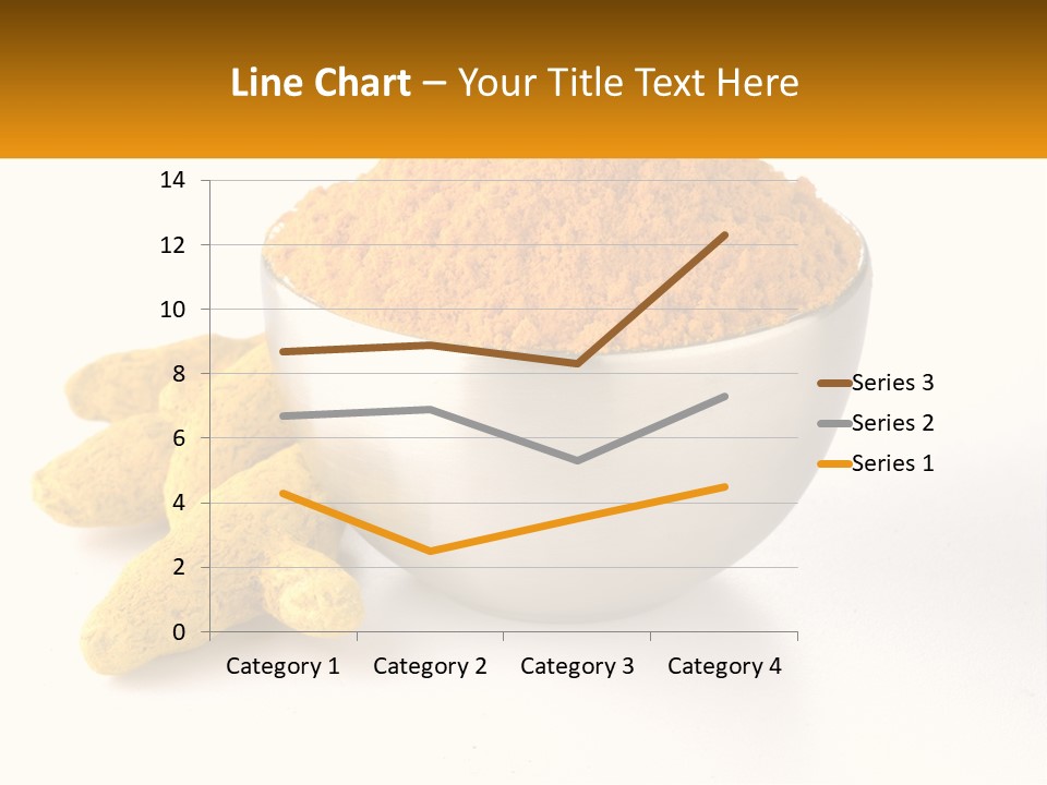 A Metal Bowl Filled With Yellow Powder Next To A Pile Of Yellow Powder PowerPoint Template