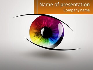 A Colorful Eye With A White Background PowerPoint Template