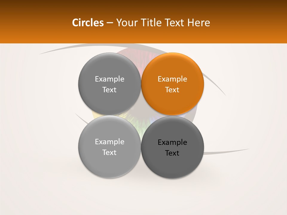 A Colorful Eye With A White Background PowerPoint Template