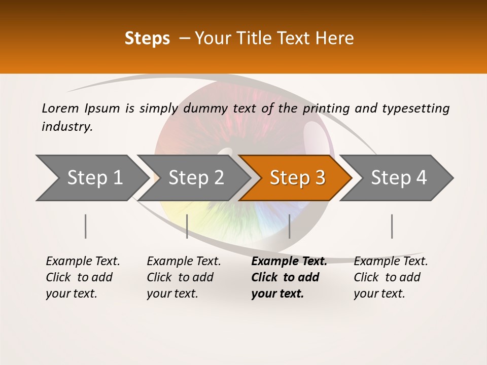 A Colorful Eye With A White Background PowerPoint Template