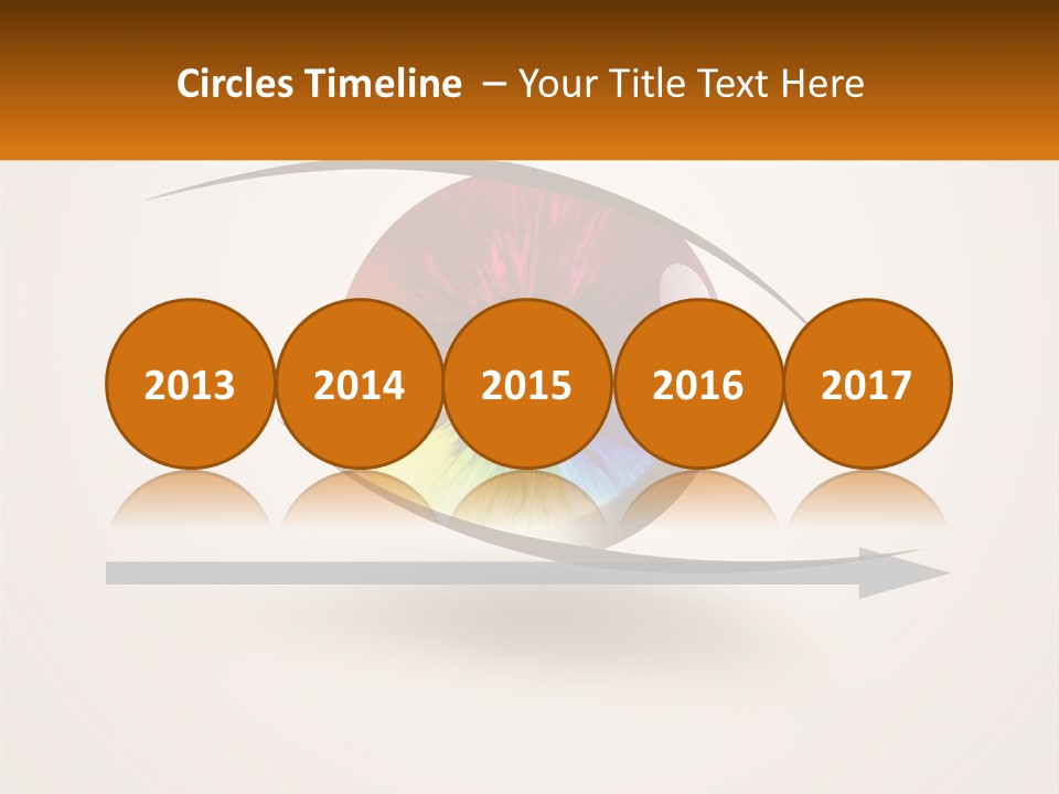 A Colorful Eye With A White Background PowerPoint Template