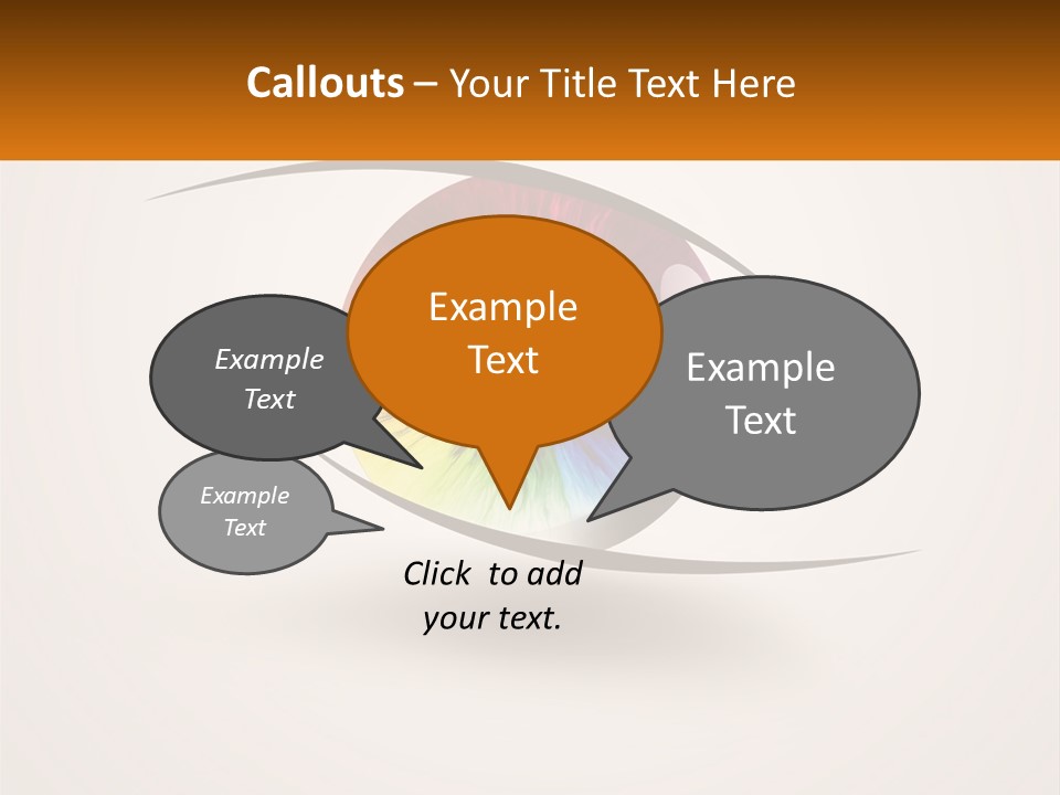 A Colorful Eye With A White Background PowerPoint Template