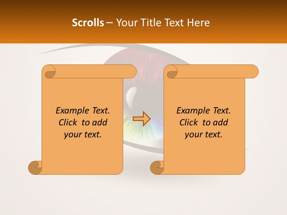 A Colorful Eye With A White Background PowerPoint Template