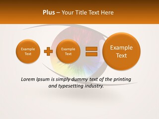 A Colorful Eye With A White Background PowerPoint Template