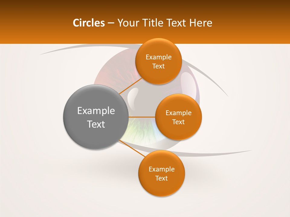 A Colorful Eye With A White Background PowerPoint Template