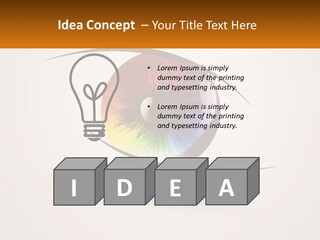 A Colorful Eye With A White Background PowerPoint Template