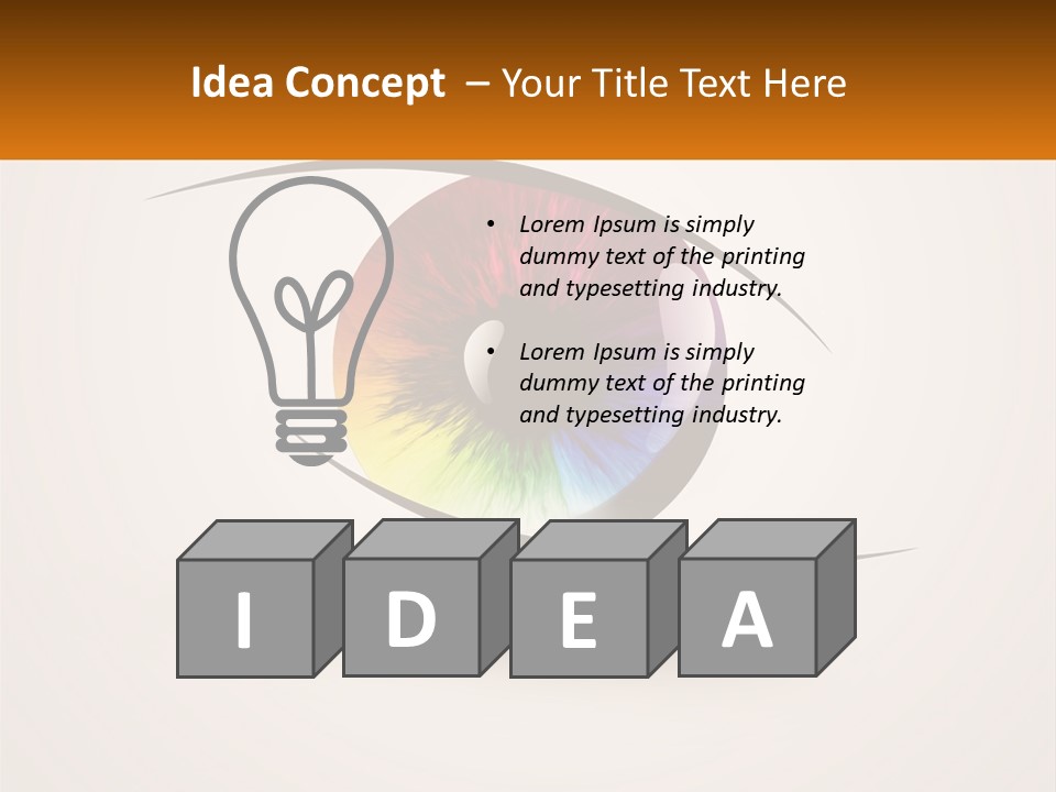 A Colorful Eye With A White Background PowerPoint Template