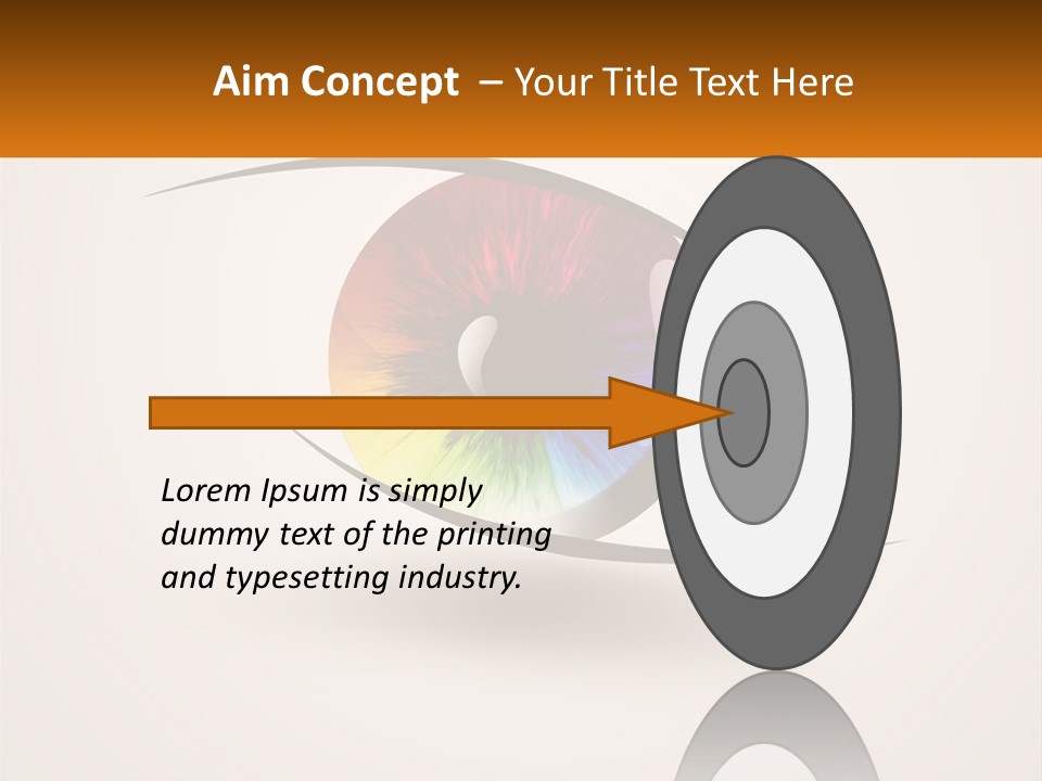 A Colorful Eye With A White Background PowerPoint Template