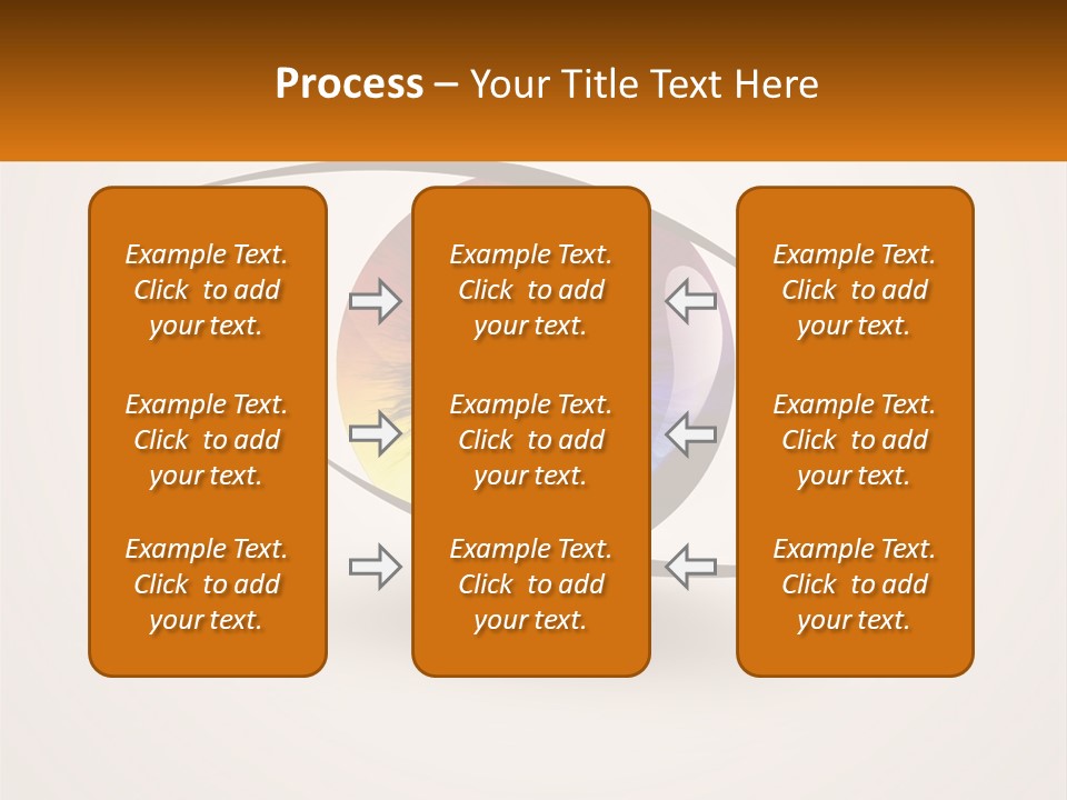 A Colorful Eye With A White Background PowerPoint Template
